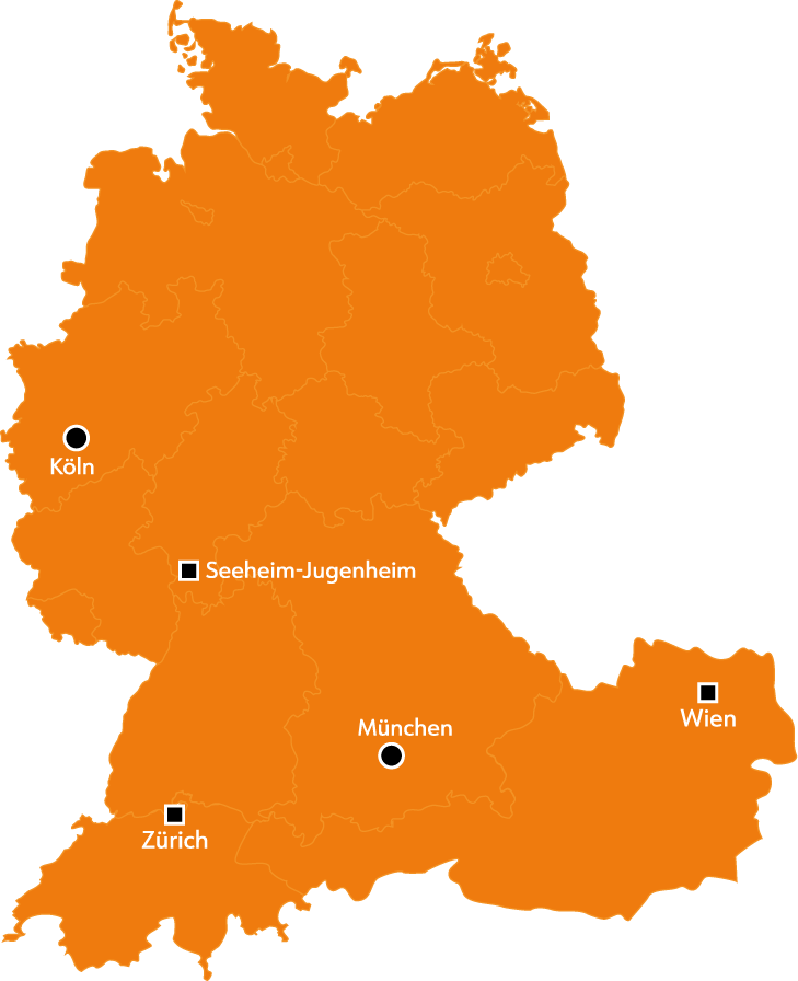 Map of Germany with Callies branches
